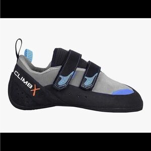 Climb X Men's Rave Strap Climbing Shoes in Size 9.5 Gray - New In Box!!
